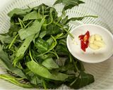 辣炒空心菜的食譜步驟1照片