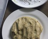 A picture of step 1 of Ghraybeh with Date Tahini.