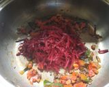 A picture of step 2 of Beetroot Daliya.