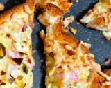 A picture of step 5 of Cheesy Chilli Toast.