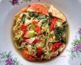 Foto langkah ke 1 dari resep Oseng Kembang Turi Sawi Ijo Pedas.