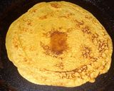 A picture of step 2 of Paneer stuffed pancake 🌮with sprouts chaat.