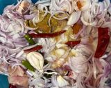 A picture of step 1 of Camparan chicken handi.