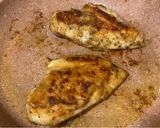 A picture of step 5 of Pan fried chicken with mashed potatoes and Gravy.