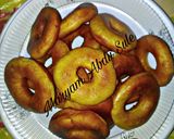 A picture of step 8 of Homemade Donuts with correct measurements.