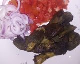 A picture of step 4 of Matumbo fry with kachumbari #weeklyjikonichallenge.