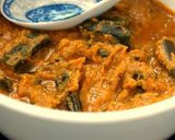 A picture of step 10 of Bhendi Masala.
