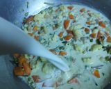 A picture of step 7 of Kerala style vegetable stew.