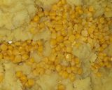 A picture of step 1 of Corn Tikki.