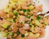 A picture of step 3 of Warm potato, chickpea and salmon salad.