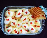 A picture of step 5 of Snow Ball Custard Pudding.