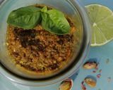 A picture of step 1 of Thai pesto prawn noodles.