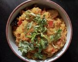 A picture of step 4 of Pumpkin bharta.