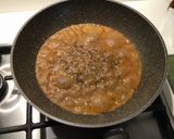 Foto del passaggio 5 della ricetta Spaghetti di calamaro con crema di finocchio e frullato di datterini piccante