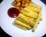 A picture of step 6 of Crispy yam chips.