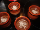 Flan de horchata y chocolate