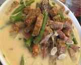 Foto langkah ke 3 dari resep Kacang Panjang Tempe Ikan Asin Sayur Santan.