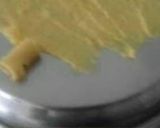 A picture of step 3 of Khandvi.