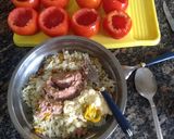 Foto del paso 1 de la receta: Tomates rellenos con arroz primavera y atún