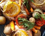 Foto langkah ke 3 dari resep Baked Lemon Chicken With Vegetables.