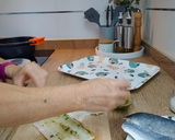 Foto del paso 6 de la receta: Lubina al limón con espinacas