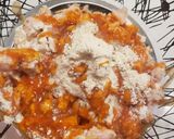 A picture of step 1 of Easy Peasy buffalo chicken dip.