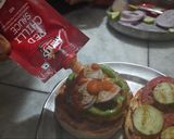 A picture of step 4 of #wd #Veg. burger.