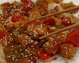 Foto del paso 9 de la receta: Pollo agridulce 🍗 con fideos de arroz 🍜
