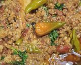 A picture of step 5 of Khara masala qeema.