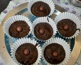 A picture of step 5 of Chocolate Premix Choco chips chocolate Ganache Stuffed muffins.