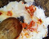 A picture of step 1 of Yam roll.