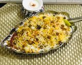 A picture of step 8 of Leftovers chikkar chanay biryani.