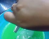 Foto langkah ke 4 dari resep MARTABAK MANIS (TERANG BULAN) PANDAN TEFLON ♥.