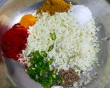 A picture of step 1 of Gobi Paratha.