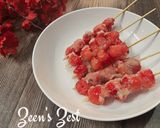 A picture of step 5 of Watermelon Tanghulu.