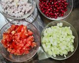 A picture of step 1 of Pomegranate salad.