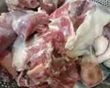 A picture of step 1 of Badami Qorma (mutton) 🍲🍲🍲.