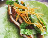 A picture of step 1 of Crispy Chicken & Salad Wraps.