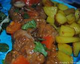 A picture of step 14 of Persian lamb kidneys with tomato sauce.