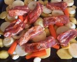 Tepsis hagymás krumplis oldalas, sok fokhagymával 🥩🧅🧄 recept fázis 1 fotója