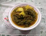 Hyderabadi Aaloo Paalak Gosht recipe step 2 photo
