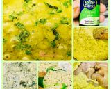 A picture of step 2 of Green chicken with gravy.