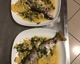 Une image de l'étape 15 de Truites aux oignons nouveaux,pignons de pin et citron confit.