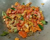 A picture of step 3 of Sooji/Semolina Potato, Tomato, Carrot Upma(no onion garlic).