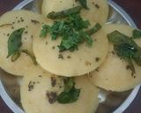 A picture of step 6 of Khaman dhokla.