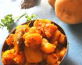 A picture of step 3 of Jeera Aloo.