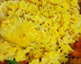 A picture of step 5 of Kathiyawadi Vaghareli Khichdi and Kadhi.