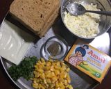 A picture of step 1 of Corn Paneer Cheese Sandwich.