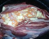 Foto del paso 4 de la receta: Tortuguita rellena al horno con puré de papas cremoso!
