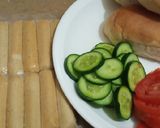 A picture of step 1 of Sausage burger.